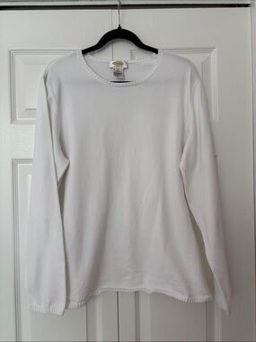 Talbots White Crew Neck Sweater